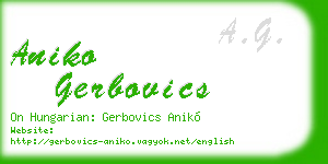 aniko gerbovics business card